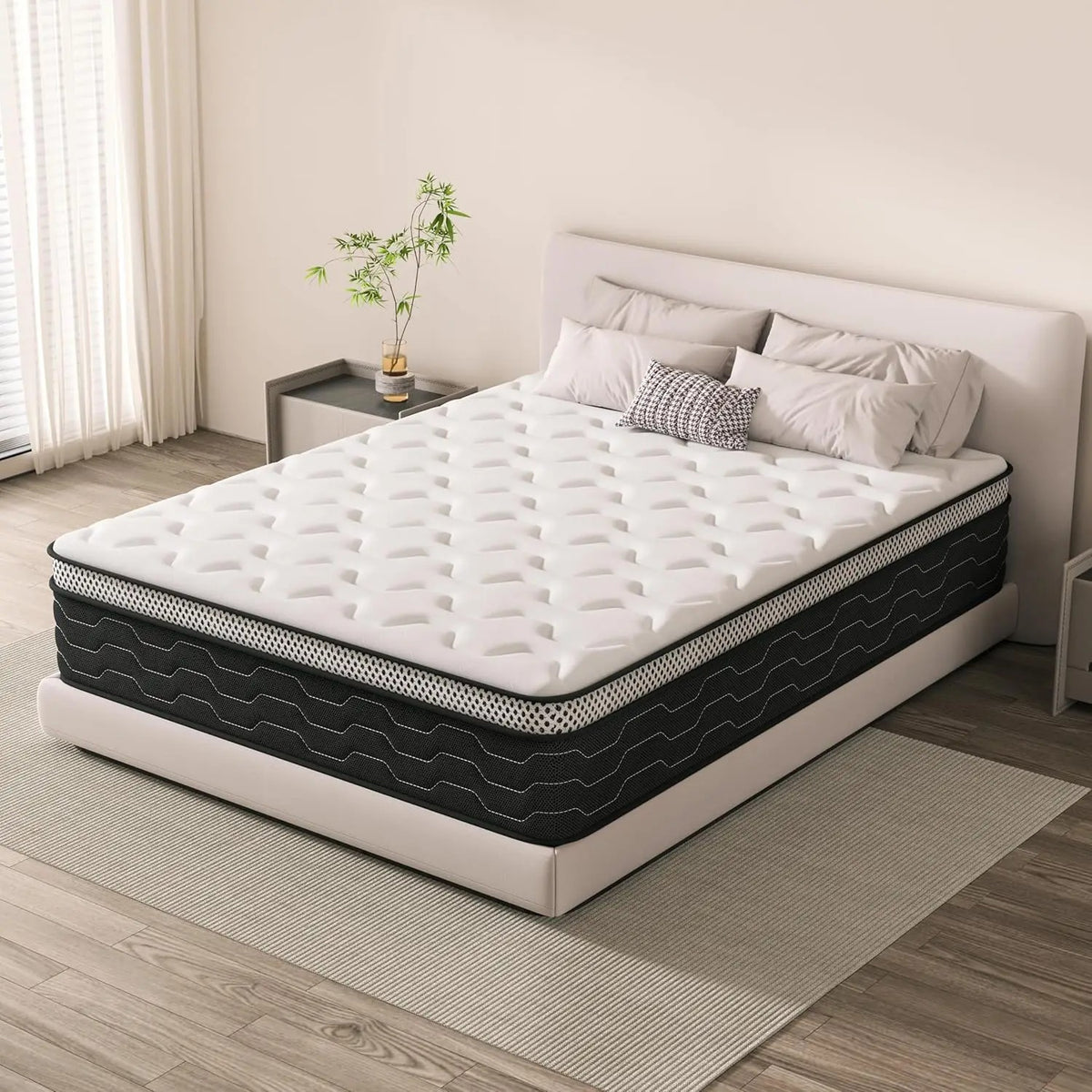 Matelas orthopédique à ressorts ensachés 7 zones mi-ferme 25 cm Maison Lunaire